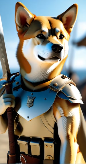 all breed dogs army, armor , swords, preparing for the battle.CINEMATIC LIGHT ,8lHD detailed,artstation, sharp focus, ,photo r3al,Movie . ,Furry character,Anime ,Roman,iso island,1dragon,3D,Army pilot ,Dogecoin Artstyle,mw