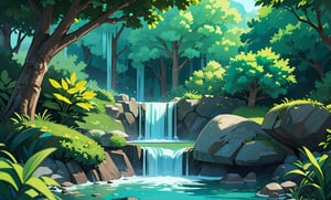 anime style

highly detailed,{best quality}, {{masterpiece}}, {highres}, original, extremely detailed 8K wallpaper,masterpiece, best quality, illustration, beautifully detailed eyes,  cinematic lighting,



((nobody))
forest
valley
There is a waterfall in the middle
symmetry