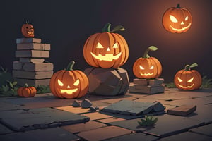 anime style

highly detailed,{best quality}, {{masterpiece}}, {highres}, original, extremely detailed 8K wallpaper,masterpiece, best quality, illustration, beautifully detailed eyes,  cinematic lighting,
nobody
landscape


night
halloween background
pumpkin lantern
stone floor
roman residence
symmetry