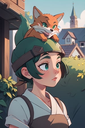 ,green-eyes, girl in 20s,1girl, fox, masterpiece, realistic ,doggygrab , lofi