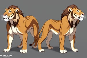 ((Concept Art, Fantasy, World of Warcraft Style, Artstation Style, Hand Painted, Stylized, Beautiful Colors, Game Art, female lioness mount, Stylized Game)), side_view