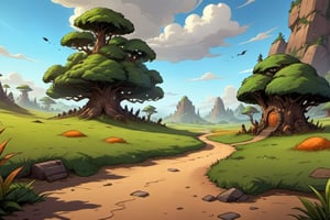 ((Hand Painted, Stylized, Game scenary, Concept Art, landscape of a african grassland, Stylized Textures, Hand Painted Textures, 4k, World of Warcraft style)), Stylized asset,  more detail XL, greg rutkowski, (world of warcraft style asset, artstation style, stylized station, 3d extrude style, flipped normals style), stylized prop,  3d, cartoon proportions,comic book, work of art,  breathtaking landscape, Let the concept merge fantasy and nature in a mix of UHD, sideview


