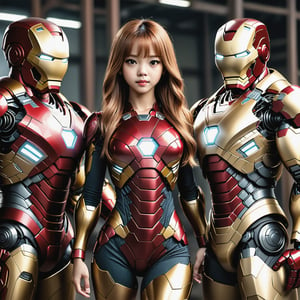 lisa blackpink using iron man suits (best quality,masterpiece:1.2),ultra detailed,(photo realistic:1.4)
