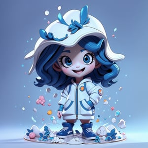 1 chibi cute Mascot named TenTen, ((an adorable look, funny and cheerful face, simple disign, micro, round design, minimalist))

(((White_mix_Blue:2))), fat_body:2, (little_details:1.4), looking viewer, facing camera.

Solid studio background. standing.

(Ultrasharp, 8k, detailed, ink art, stunning, vray tracing, style raw, unreal engine). |Designed by Zenost|
,Charmander_Pokemon,chibi,coralinefilm
