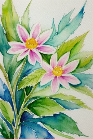 masterpiece, water color, Flower verity, high_resolution, rich colors, very clear details