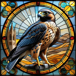 (masterpiece:1.2, highest quality), (realistic, photo_realistic:1.9), ((Photoshoot))
an image of a Falcon on a stained glass window, in the style of colorful moebius, light amber, elaborate landscapes, datamosh, expansive, hurufiyya,(Circle:1.4)
8k, UHD, high quality, frowning, intricate detailed, highly detailed, hyper-realistic