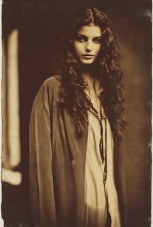 Extremely realistic, vintage polaroid photo of a sexy girl model ,19 years old , old style