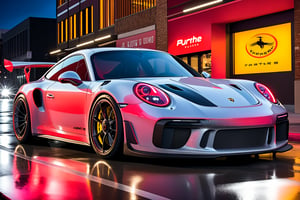 Hyper-Realistic photo of a porsche carrera LS widebody roaring on a street at night,Red color,shiny spinning wheels,glossy black alloy rims with silver edge,bright turned on head lights
BREAK
backdrop:city street,puddles,lights,cluttered maximalism
BREAK
settings: (rule of thirds1.3),perfect composition,studio photo,trending on artstation,depth of perspective,(Masterpiece,Best quality,32k,UHD:1.4),(sharp focus,high contrast,HDR,hyper-detailed,intricate details,ultra-realistic,kodachrome 800:1.3),(cinematic lighting:1.3)
BREAK
(artists:Karol Bak$,Alessandro Pautasso$,Gustav Klimt$ and Hayao Miyazaki$:1.3)
BREAK
LoRA:art_booster,photo_b00ster, real_booster,Porsche,H effect