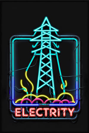 neon street art electricity industries logo, neon vivid colors,SelectiveColorStyle