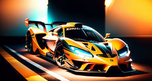 The cool sports car is a symbol of speed and power,It has a streamlined body design,Striking look and dynamic lines, 3D octane render conceptart, Houdini VFX, art nouveau ferarri car, rolands zilvinskis 3d render art, Neon le lemans hypercar,vehicle,car WEC,endurance race car,race car,race car with livery Cars race on the village circuit during the day,A mouthful of blood and speed。",dark studio, rim lighting, race stripes neon lighting, Dynamic camera angles, cinema experience, fast paced sport, drama composition, bright colors, High-resolution visuals, dramatic storytelling, wide format cinema lens, immersive atmosphere
,MagmaTech