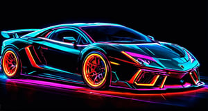 
ultra-detailed, 8K), race car, street racing-inspired, Drifting inspired, LED, ((Twin headlights)), (((Bright neon color racing stripes))), (Black racing wheels), Wheel spin showing motion, Show car in motion, Burnout, wide body kit, modified car, racing livery, realistic, ultra highres, (full dual colour neon lights:1.2), (hard dual color lighting:1.4), (detailed background), (ultra detailed), intricate, comprehensive cinematic, magical photography, (gradients), glossy, Night with galaxy sky, Fast action style, fire out of tail pipes, Sideways drifting in to a turn, Neon galaxy metalic paint with race stripes, GTR Nismo, NSX, Porsche, Lamborghini, Ferrari, Bugatti, Ariel Atom, BMW, Audi, Mazda, Toyota supra, Lamborghini Aventador, aesthetic, intricate, realistic, Neon Paint, streaks of fire, (((depth of field))), cinematic lighting, cinematic lighting, speed lines, (masterpiece), best quality, masterpiece, best quality, (masterpiece:1.2), (best quality)
,neon,photorealistic,H effect,c_car,night city,DonML4zrP0pXL