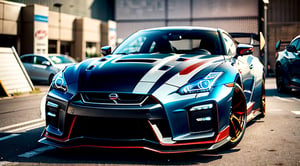 2023 Nissan GTR NISMO white with red trim