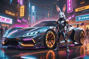 1boy
1man
bunny ears
masterpiece
(best quality)
(((realistic)))
((photorealistic))
(ultra-detailed)
(detailed light)
(beautiful intricate eyes)
(beautiful face:1.3)
full body
athletic physique
cyborg arms and legs
neon highlights
in front of a sports car
cyborg style
cyberpunk style
detailmaster2
Dark,
neon colors,

