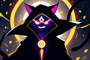 Mad Cat, 1boy ,solo male, cat ears, animal ears, Black with red highlights hair, yellow glowing eyes, Mad face, crazy smile, epic,8k,fantasy,ultra detailed,Magic,((hood)),(hoodie),casting spell,blackhole,menancing,((glowing eyes)),((glowing)),((Bloom)),magnificent,Masterpiece, best quality, standing,cat man , evil, evil grin, apocalypse, destruction,e nd of the world, crazy eyes, Crazy, psychotic, superior,(sadistic),((demoniac)), ,wrenchsmechs