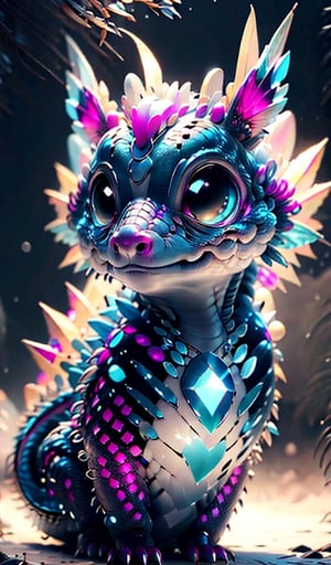 crystalline_style, crystalline style, crystal, huge dragon,dragon-themed, complex background,crystalline style,dragoncute