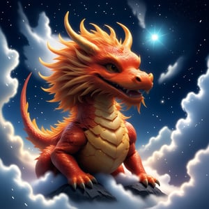 dragon cloud, dragon, cloud, above cloud, starry sky, ,1dragon,<lora:659095807385103906:1.0>