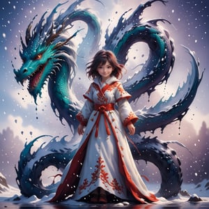 1dragon girl, wearing white over velvet coat, (white theme clothes), watern dragon, pastel color theme,snow,snowy,snowfall, ((centered image)) , fantasy, ,,,ani_booster,,,,painted world,,,,,art_booster,,,,,,,niji6,,,,3D MODEL,<lora:659095807385103906:1.0>