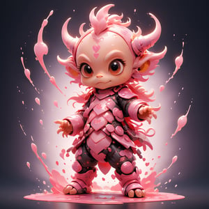 (valentine's day theme:1.5),(splash playing lots of pink rose petals and pink hearts background:1.4), (fusion of monkey magic and baby dragon), cute dragon monkey, little dragon monkey, baby dragon monkey, ancient chinese town, chibi emote, monkey magic, wearing a samurai armor, red aura background, ,,,,<lora:659095807385103906:1.0>