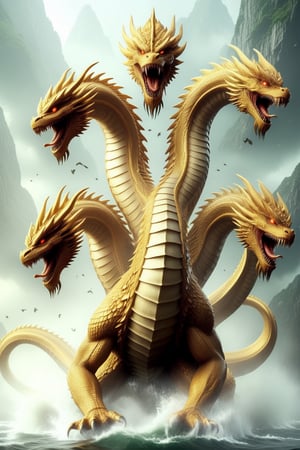 1dragon, multiple head, multiple had dragon, kaijyu, ,<lora:659095807385103906:1.0>