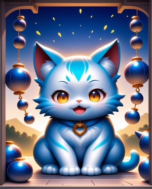 Celebrate Cat Day with a charming anime illustration featuring adorable feline friends! Imagine a whimsical scene where lively kittens playfully chase yarn balls under the warm glow of a sunset. The vibrant colors accentuate their fluffy fur, while their mischievous expressions capture the essence of cat antics. The background could feature cat-themed elements like paw prints and fish motifs, creating a delightful ambiance. This heartwarming image will evoke joy and fondness for our furry companions, making it a perfect tribute to the beloved Cat Day celebration.,,,<lora:659095807385103906:1.0>