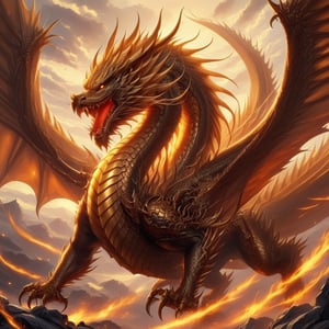 1dragon, golden dragon, ,LegendDarkFantasy,<lora:659095807385103906:1.0>