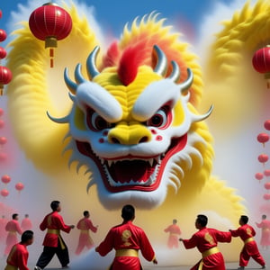1dragon, chinese festival, dragon dance, ,<lora:659095807385103906:1.0>