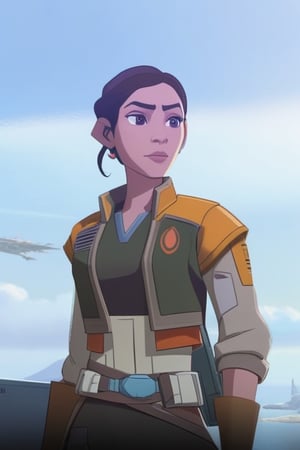 "Explore the vibrant world of Star Wars Resistance through the eyes of Synara San, a fierce and cunning character with a mysterious past."