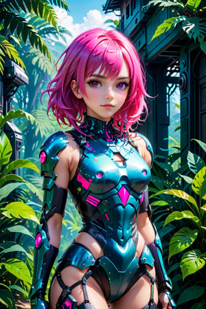 (masterpiece), ,viewed_from_front  ,  perfect  ,   , ((strong   vibrent colours)),, ((sci-fi Angele)),(masterpiece),,viewed_from_front  , megestic,(greek anjal   ), ,((   women wearing beautiful mecha   armour), ((sleeveless )),((beautiful sci-fi  jungle background ))  , full body,,viewed_from_front  ,beautiful futeristic background,perfect face ,   ,sci-fi background , (( neon pink hair))  ,facing the viewer ,    (perfect face)  ,full body ,,    ,    ,((vibrant colours )) , realistic animi girl ,  , megestic face,
 , full upper body,,  ,     , highly detaild , ,, facing the viewer ,   ,         ,more detail XL,  