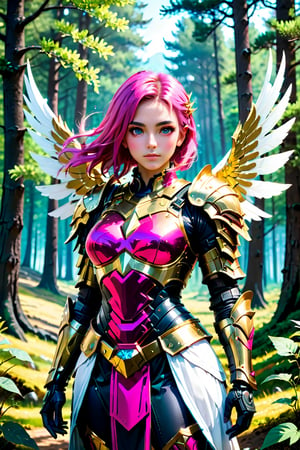 (masterpiece), ,viewed_from_front  ,  perfect  ,   , ((strong   vibrent colours)),, (masterpiece),( goodness )    ,,viewed_from_front  , megestic,(greek anjel   ),perfect face , ( gold   wings )),  , wearing detailed epic heavy armour ,       ,((neon pink hair)) ,, facing the viewer ,    full body   heavy   ethernel armour , (neon pink armour),Forest background,((Greek goodness )),        ,perfect face,  epic, megestic   ,,  wearing  ,    ((detaild armour ))  , beautiful background ,vibrant colours  ,       ,more detail XL  ,, detaild megestic face,
 , full upper body,,  ((   )) ,     , highly detaild , ,, facing the viewer ,   ,     realistic   ,more detail XL, realistic anime girl,
