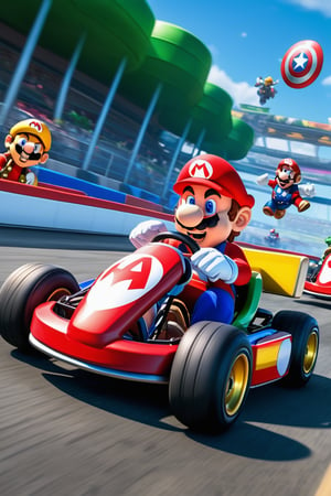 Mario Kart Race with Avengers:
Epic Superheroes in Whimsical Go-Karts
Playful Race Track Design
Character-Specific Special Abilities
Playful Item Boxes and Power-Ups
Hilarious In-Game Taunts and Banter
Spectacular Special Effects and Collisions
Seamless Multiplayer Integration
Unique Kart Designs Reflecting Heroes
Creative Fusion of Universes
Dynamic Camera Perspectives
