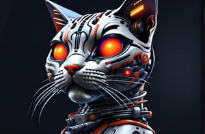 cat cyborg,cat shooting , super futurista, arte en acuarela, y pintura, estilo vector,Leonardo Style,oni style, illustration, shooting a big gun, 