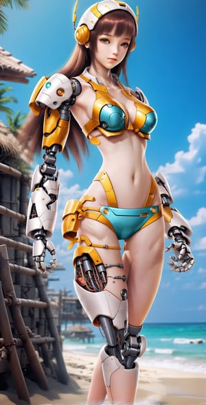 A robo girl wearing bikini