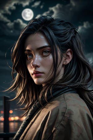 ((masterpiece)), ((best quality)), dark swag crime (ninja girl:1.2) in shinobi shozoku, tattoo, flowing hair, night city bokeh moon clouds background, (dark shot:1.17), epic realistic, faded, ((neutral colors)), art, (hdr:1.5), (muted colors:1.2), hyperdetailed, (artstation:1.5), cinematic, warm lights, dramatic light, (intricate details:1.1), complex background, (rutkowski:0.8), (teal and orange:0.4), Details, ((intricate details)), hdr, ((intricate details, hyperdetailed)),, ((((cinematic look)))), soothing tones, (contour light:1.2),

,3DMM,Detailedface