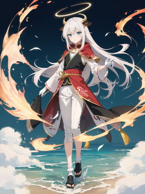 chinese dragon, a beautiful detailed girl in Washitsu, high school DxD, delicate glow, looking_at_viewer, zoom in on eyes, walking motion, shiny_skin, muscular, mature, long hair, bob cut, hair pulled back, hair intakes, white hair, gradient hair, long hair flowing with the wind, Delicate facerain, nervous, thick_eyebrows, beautiful eyes, armsbehind back, normal hands, flat chestbest quality, red jewelry, beautiful hair decoration, sunglasses, grand feathers, white_gloves, floating object, closed firebrick robe, black_shirt, black_pants, socks, dissolving dress, hood_down, bare_legs, cow_print, blue Clothes, gold halo around girl, randomly distributed clouds, wave, manga cover, very precise detailed, extremely CG, lowres, (masuter piece:1.3), (absurderes:1.3), (best_quality:1.3), shiny_skin, acrobatic pose, POV anime style, Stylish Pose, motion line, ukiyo-e, minimalism, Dutch Angle, Motion Blur, anatomically correct