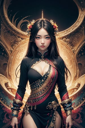 (masterpiece, top quality, best quality, official art, beautiful and aesthetic:1.2), (1girl), extreme detailed,(fractal art:1.3),colorful,highest detailed,zoomout,asian girl,perfecteyes