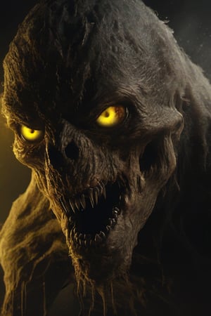 highres, 4k, highly detailed, HD, realistic, artistic

Dust_Monster, Dust_Skin, omnious, evil, creepy, yellow_eyes, horror, scary, sharp teeth, rotten, dark background