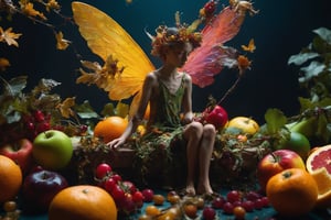cruel fairies, centered, Classicism, Funky Seasons, side view, Photoshop, Grainy, Sound art, loud colors, Abstraction, strobe lighting, Super detailed, photorealistic, food photography, Cycles render, 4k