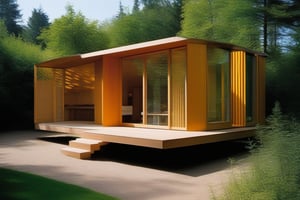 small house approximately 3,8 meters wide by 8m long, using harmonic geometry of fibonacci proportions and all functional structural elements visible, in the quantum field, styled by renzo piano and richard rodgers, masterpiece, best quality, ultra realistic, 32k, RAW photo, high detailed ,photo r3al