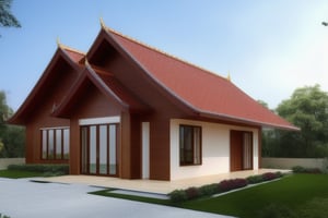 golden ratio
natural 
double storey house
single slope roof
thai lanna contemporary wood house
