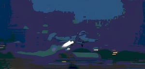 Masterpiece, high definition animation, ultra high definition rendering, F18 fighter jet taking off from the runway at night