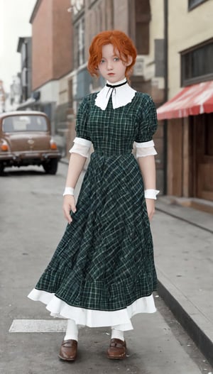 ginger girl, as 19  years old 1918 street fashion long skirt