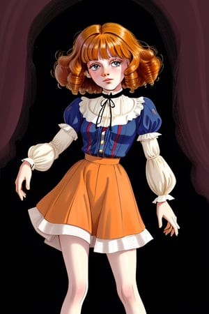 ginger teen girl curly hair 1905 fashion, clara bow