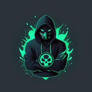 (best quality, 4k, 8k, highres, masterpiece:1.2), ultra-detailed,Gaming logo design,illustration, a black hoodie with the word toxic on it,gradient color background