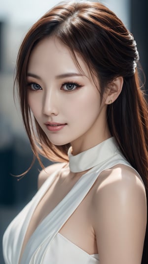 best quality,4k,8k,highres,masterpiece:1.2,ultra-detailed,realistic,photorealistic:1.37,portrait,Korean sexy woman,dark background,piercing eyes,sharp focus,soft lighting,vibrant colors,subtle makeup,long flowing hair,feminine curves,sensual pose,traditional hanbok,bold confidence,alluring gaze,modern interpretation,subtle elegance,graceful posture,understated beauty,delicate features,provocative charm,strong presence,confident smile,seductive aura,natural beauty,mesmerizing lips,intense expression,sublime artistry,fashion forward,contemporary allure,enticing allure,stunning visual impact