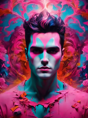 (best quality, 4k, 8k, highres, masterpiece:1.2), ultra-detailed, psychology, manipulation, dark, pink, colorful, powerful, contrasting, emotive, expressive, stylized, realistic, high contrast, dramatic lighting, surreal elements, layered textures, abstract background, vibrant tones, love symbol, man's face obscured, complex emotions, hidden motives, vivid colors, transformative, subconscious desires, deep symbolism, human psyche analyzed, intense gaze, sinister aura, surrealistic atmosphere, figurative art, emotional manipulation, conflicting emotions, ambiguous storyline, hidden meanings, strong impact, provocative composition, intricate details, meaningful expressions, great understanding, fascinating portrayal, mesmerizing artwork, masterpiece in pink shades