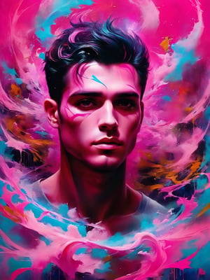 (best quality, 4k, 8k, highres, masterpiece:1.2), ultra-detailed, psychology, manipulation, dark, pink, colorful, powerful, contrasting, emotive, expressive, stylized, realistic, high contrast, dramatic lighting, surreal elements, layered textures, abstract background, vibrant tones, love symbol, man's face obscured, complex emotions, hidden motives, vivid colors, transformative, subconscious desires, deep symbolism, human psyche analyzed, intense gaze, sinister aura, surrealistic atmosphere, figurative art, emotional manipulation, conflicting emotions, ambiguous storyline, hidden meanings, strong impact, provocative composition, intricate details, meaningful expressions, great understanding, fascinating portrayal, mesmerizing artwork, masterpiece in pink shades