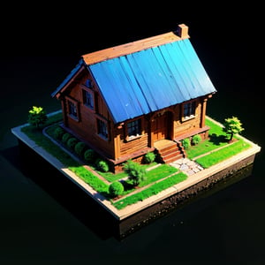 best quality,(masterpiece:1.1),small house ,isometric view,high resolution,detailed details,simple background,