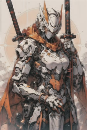 Female Mecha Warrior, Very Technical, Highly Detailed, Woman, 