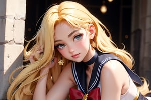  ((masterpiece)), ,weiboZH, 1girl Sailor moon Blonde hair 