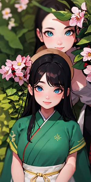 //quality Masterpiece, ultra detailed, hyper high quality, quality beyond the limits of AI, the ultimate in wisdom, top of the line quality, 8K, //Character 1girl, Beautiful eyes, detailed eyes, big eyes, smile, fine face, black hair, //Fashion samurai girl, hakama, //Background Beautiful blue sky, calm sunshine, flower garden, (bokeh:1.2)
